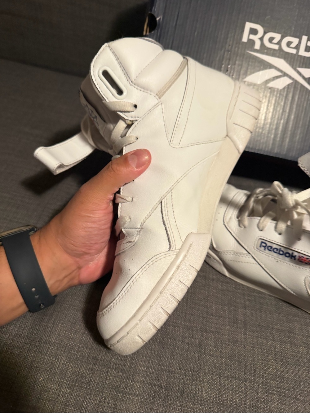 Size 9.5 - Reebok Ex-O-Fit High White - Picture 5 of 8